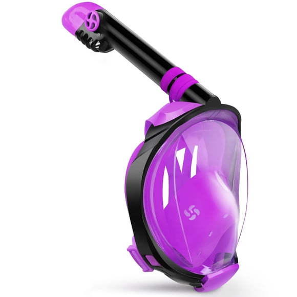 Máscara de snorkel Greatever G2 de cara completa con sistema Dry Top y soporte