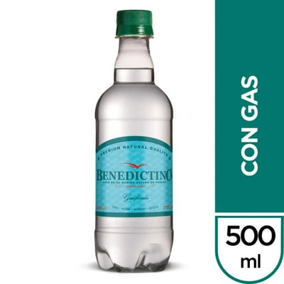Agua Purificada Con Gas Botella 500 Ml Benedictino