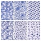 thumbnail image 5 of Calcomanías De Arte De Cerámica Papel De Transferencia De Flores Pegatina Azul Bajo Vidriado DIY, 5 of 5