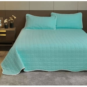 Genérico - Cubrecama Quilt King Bicolor Varios Colores