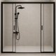 thumbnail image 3 of Mampara Ajustable Negra Doble Puerta160-175x185cm, 3 of 4