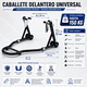 thumbnail image 3 of Caballete Delantero Universal Para Moto EOLAND Soporte Horquilla Ajustable 26 A 35 Cm Acero Tubular Reforzado Ruedas Hasta 150 Kg, 3 of 6