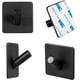 thumbnail image 4 of Ganchos adhesivos para toallas de baño, paquete de 6, resistentes, negros, para colgar en la pared, accesorios de decoración de baño (negro, paquete de 6), 4 of 7
