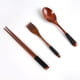 thumbnail image 2 of XmhyTop Juego de 2 Cenas de Madera Tableware de Madera Natural, Incluye Bolsa de Almacenamiento,Púrpura, 2 of 5