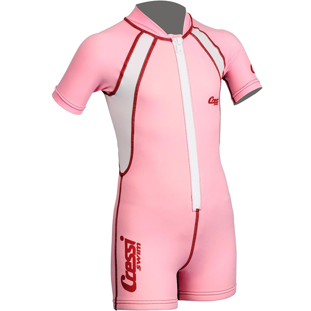 Traje De Baño Cressi Kids, Talla M, Color Rosa, 2 A 10 Años, Neopreno, Protección Uv
