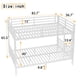 thumbnail image 3 of Metal Full XL over Full XL Bunk Bed for Teens and Adults,Space-Saving/Noise Reduced/No Box Spring Needed, White, 3 of 3