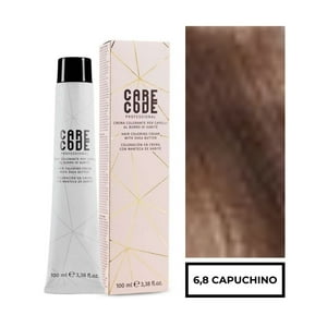 Care Code - Tintura Profesional Permanente 100Ml Rubio Medio Capuchino 6,8 + Oxigen 150 Ml 20 Vol