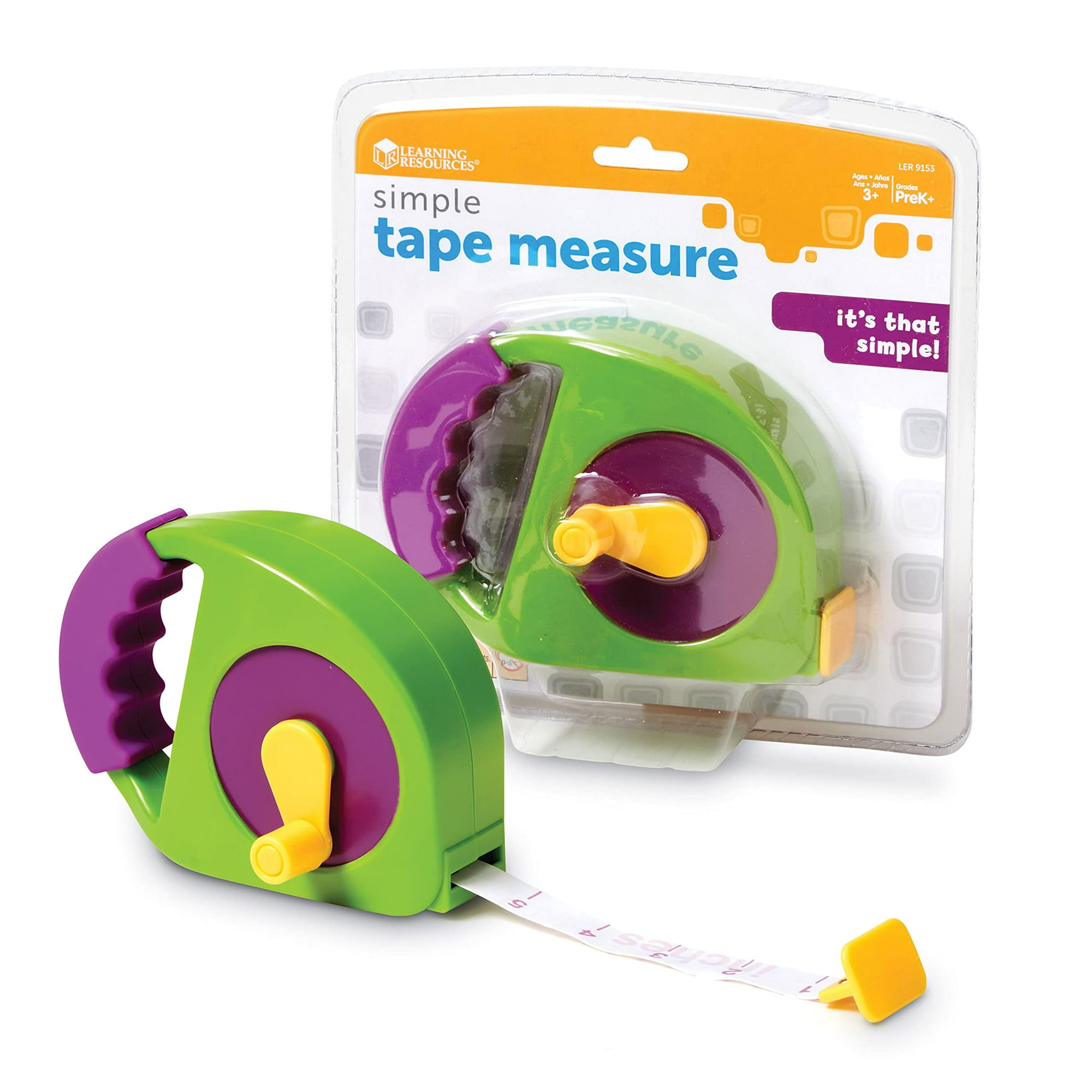 Tape Measure Learning Resources, Juguete Retráctil Simple De 4 Pies