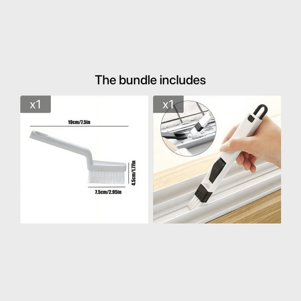 1pc, Multipurpose Bathroom Tile Floor Gap Cleaning Brush, Window Groove Cleaning Brush, Convenient Household Corner Cleaning Tools