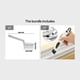 thumbnail image 1 of 1pc, Multipurpose Bathroom Tile Floor Gap Cleaning Brush, Window Groove Cleaning Brush, Convenient Household Corner Cleaning Tools, 1 of 3