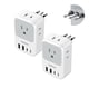 thumbnail image 1 of Adaptador de enchufe para viaje TESSAN PD 20W con 4 tomas de CA y 4 puertos USB, 1 of 7