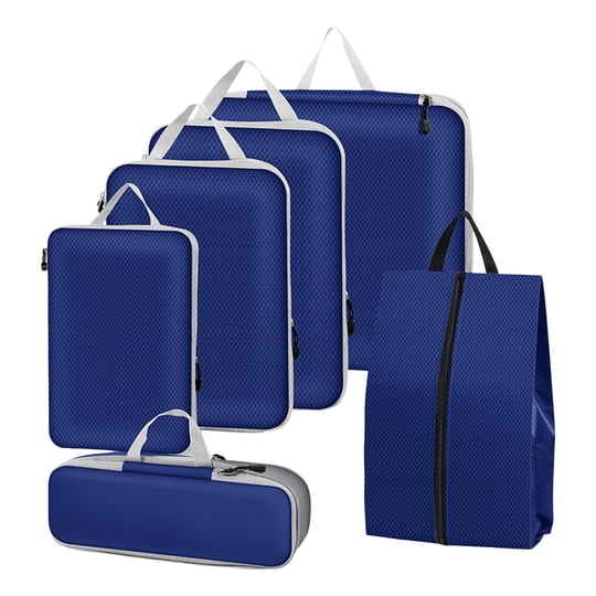 Uucntr - 6x Bolsas Organizadoras De Equipaje Esenciales De Viaje Bolsas Organizadoras De Equipaje De Viaje Azul