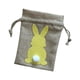thumbnail image 3 of Bolsa De Arpillera Con Cordón De Decoración De Conejito De Pascua 14x10cm Favores De Fiesta Reutilizable Amarillo, 3 of 5