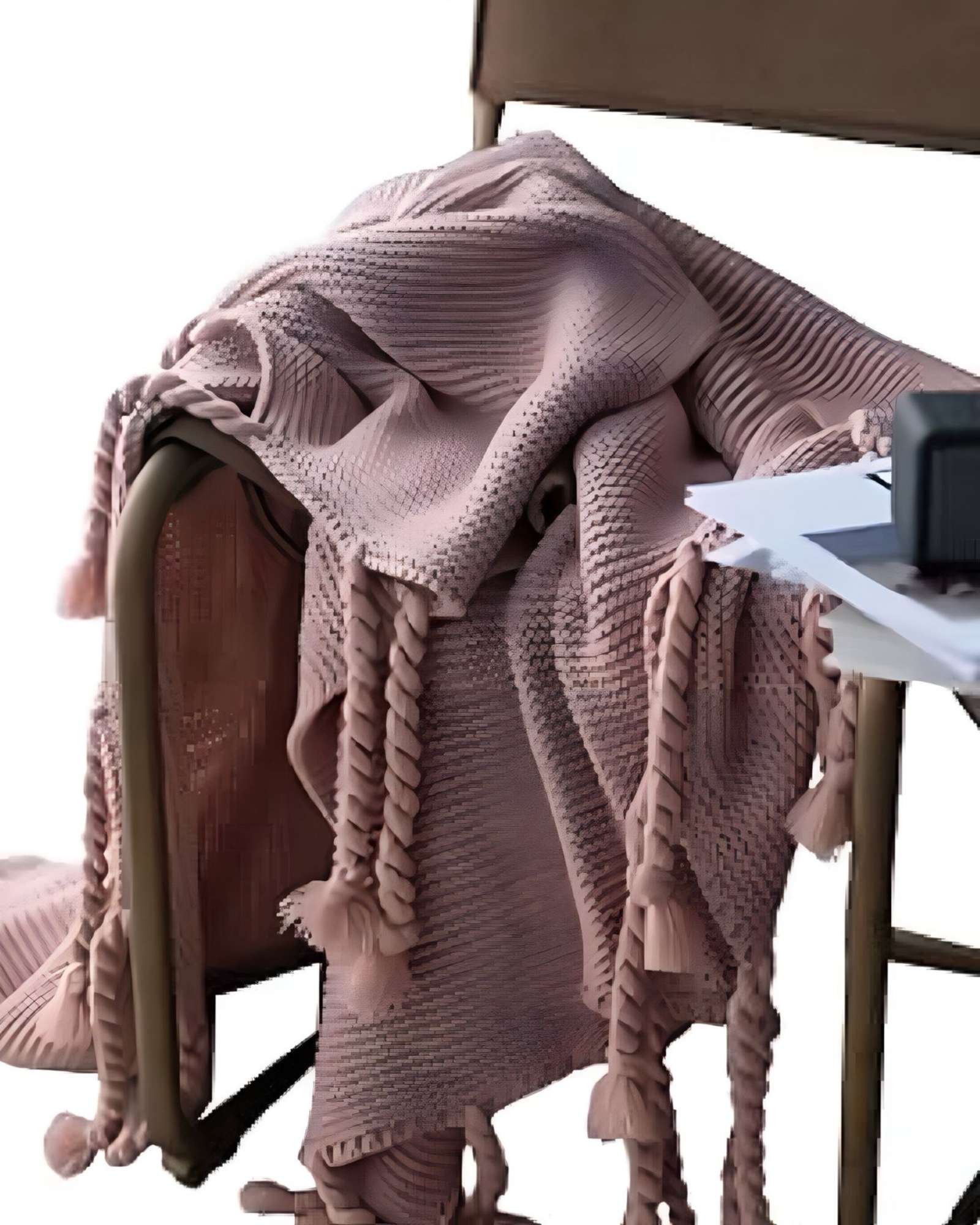 Parati - Manta Decorativa Chenille Con Flecos De Soga Para Cama O Sofa M3