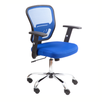Sm Chile - Sillas Y Muebles - Silla Para Escritorio Lyon Azul Brazos Regulables