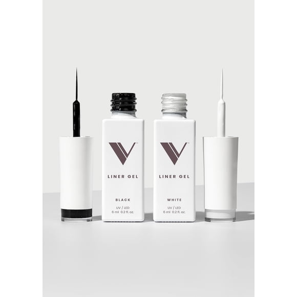 Esmalte de gel V Beauty Pure Pack de 2 - Negro y Blanco