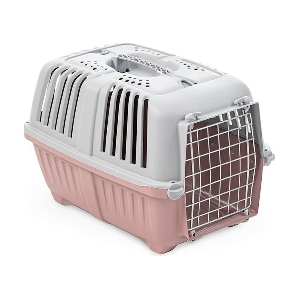 Mps - Jaula De Transporte Para Mascotas Pratiko 1 Pequeña Rosa