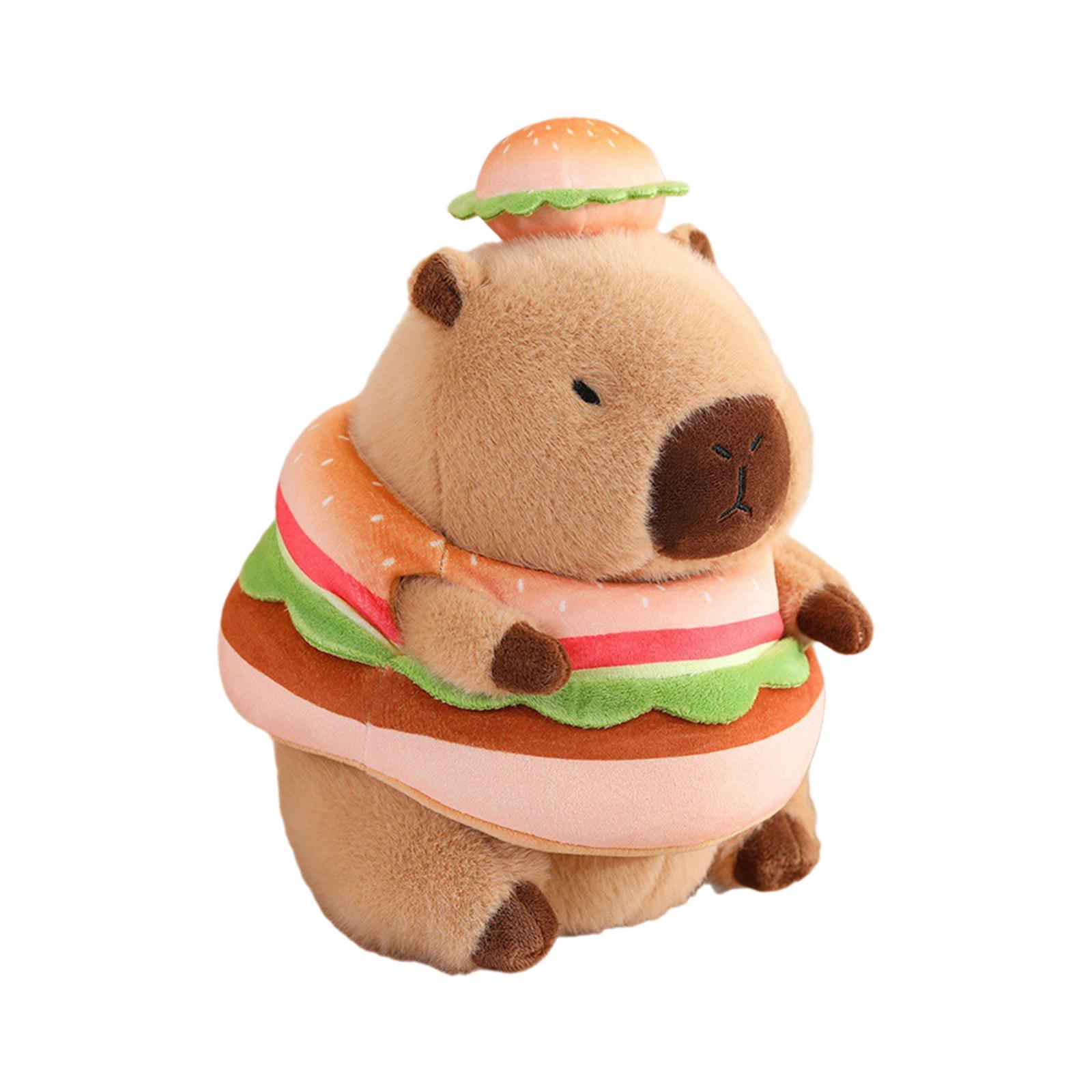 Magideal - Figura De Capybara Transformable De Felpa, Decoración De Habitación, Sofá, Almohada, Juguete De Capibara De Peluche Suave Para Niños, Niñas Y Niños, R Hamburguesa