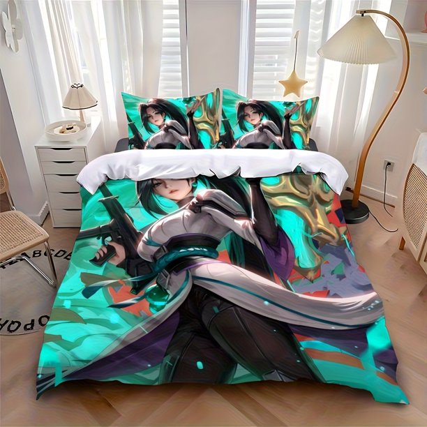 Stylish bedding Featuring Hot Anime Cool Game V-VALORANTS Design Ideal for All Seasons Available in Single