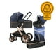thumbnail image 1 of Coche Cuna con Silla Nido y Cubre Pies Azul Dorado, 1 of 8