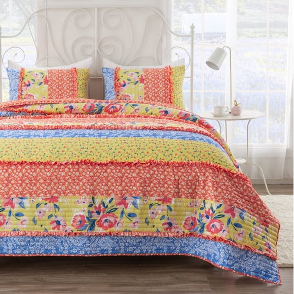 Juego de colcha Greenland Home Fashions, ultrasuaves y reversibles, de 3 piezas