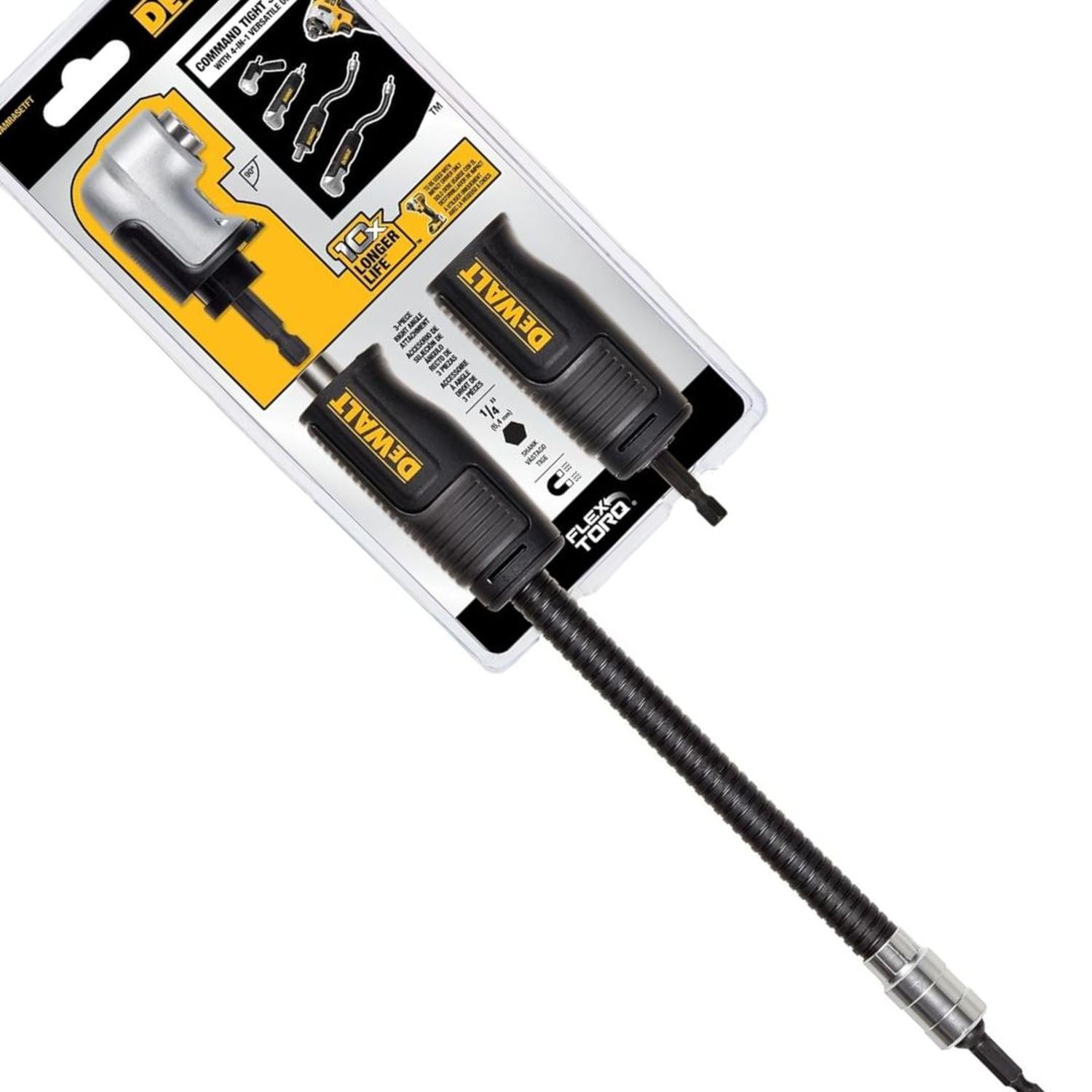Set Adaptador Para Atornillar 90º Flextorq Dewalt Dwamrasetft Negro