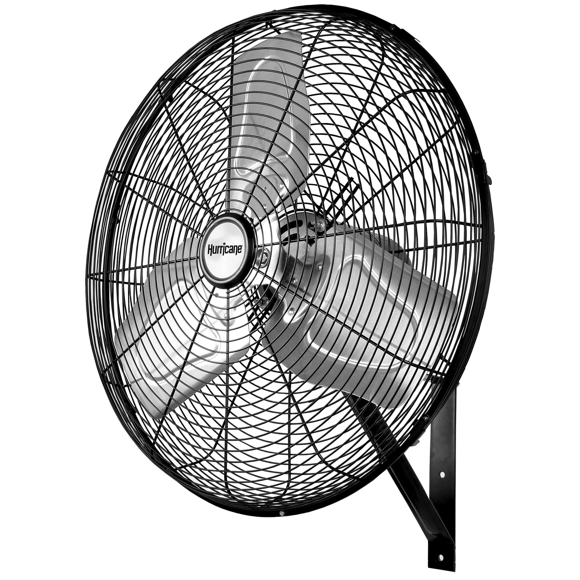 Ventilador Eléctrico Hurricane Pro De 20 Pulgadas Con Soporte De Pared Oscilante De Metal