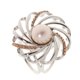 thumbnail image 3 of Moda Espiral Perla Bufanda Tricíclica Anillo Bufanda Hebilla Clip Pasadores Plata, 3 of 3
