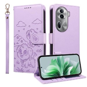 Funda Billetera Foxdock Compatible Con Oppo Reno 11 Pro, Diseño Perrito Tierno, Ranuras Para Tarjetas Y Soporte Plegable