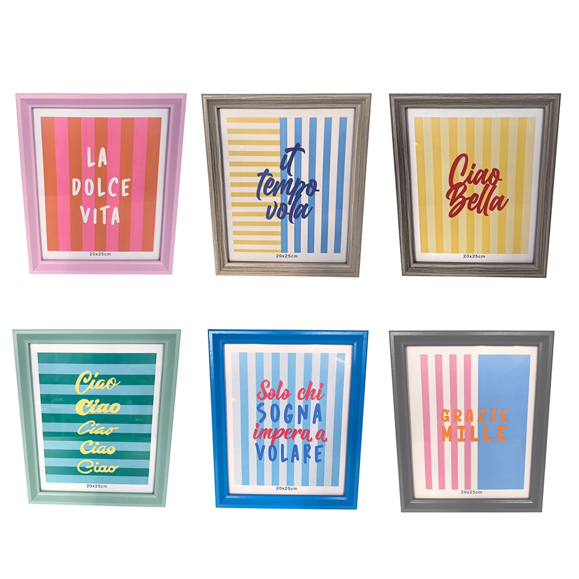 Marco de foto Color 20X25 cm MDF Vidrio - Metal Multicolor