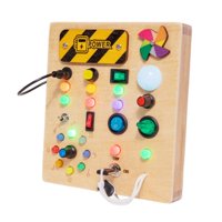 Magideal - Panel De Control De Madera Para Niños Pequeños, Interruptor De Luz, Juguete Montessori, Habilidades Motoras Básicas, Juguetes Educativos Para Edades T