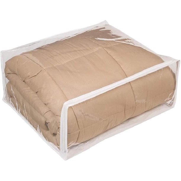 Bolsas de almacenamiento Fba de vinilo transparente con cierre, 24 x 20 x 11 pulgadas, juego de 5