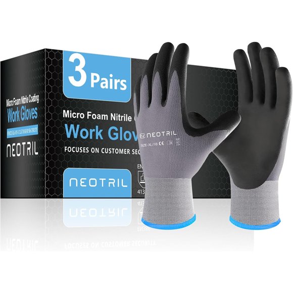NEOTRIL Safety Work Gloves MicroFoam Nitrile Coated 36123