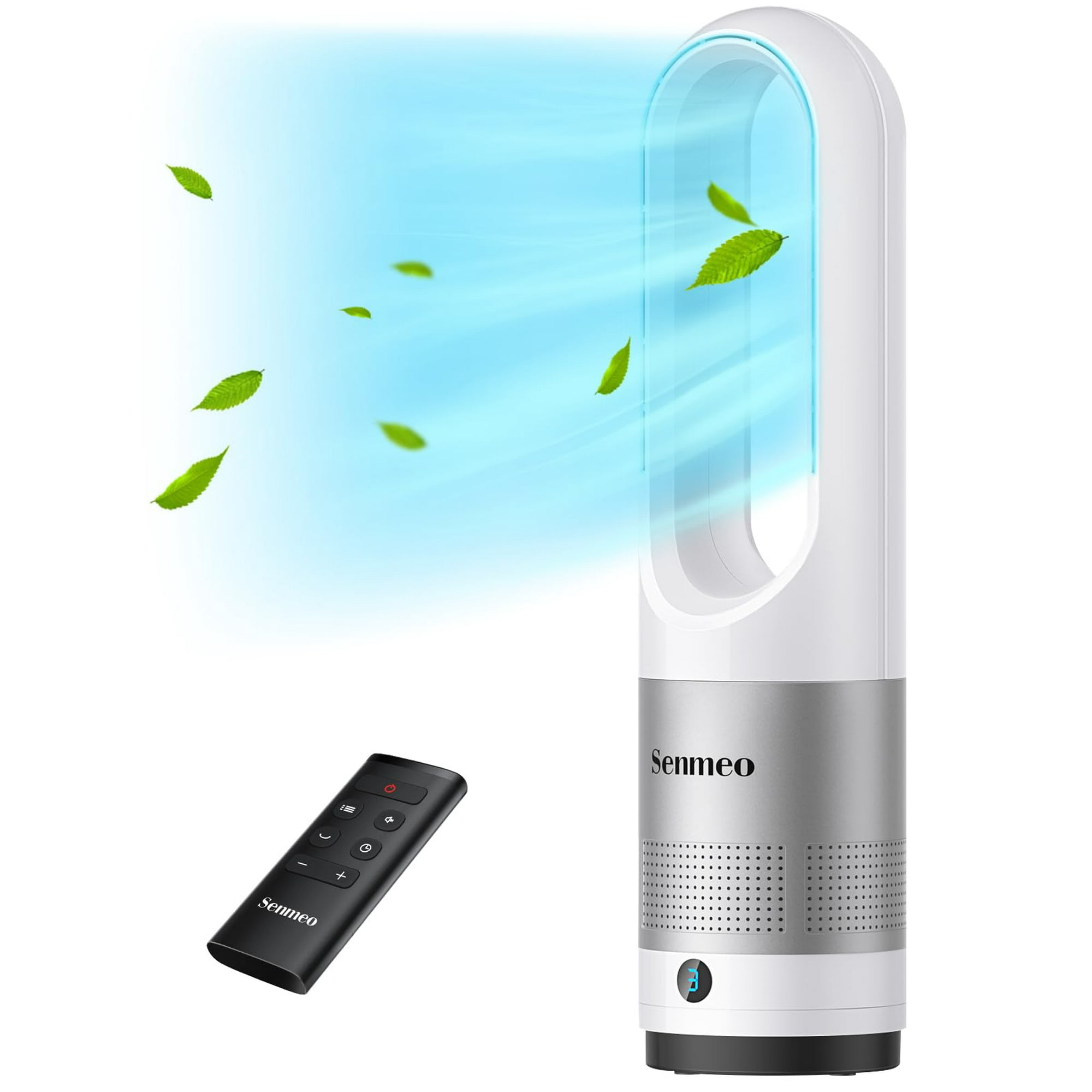 Ventilador Sin Aspas Senmeo 22 Tower Con Control Remoto De 8 Velocidades Y Temporizador De 9 Horas