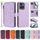 thumbnail image 3 of Funda Cartera Mariposa para [Motorola Edge 50 5G] con Soporte y Cremallera Morado claro, 3 of 6