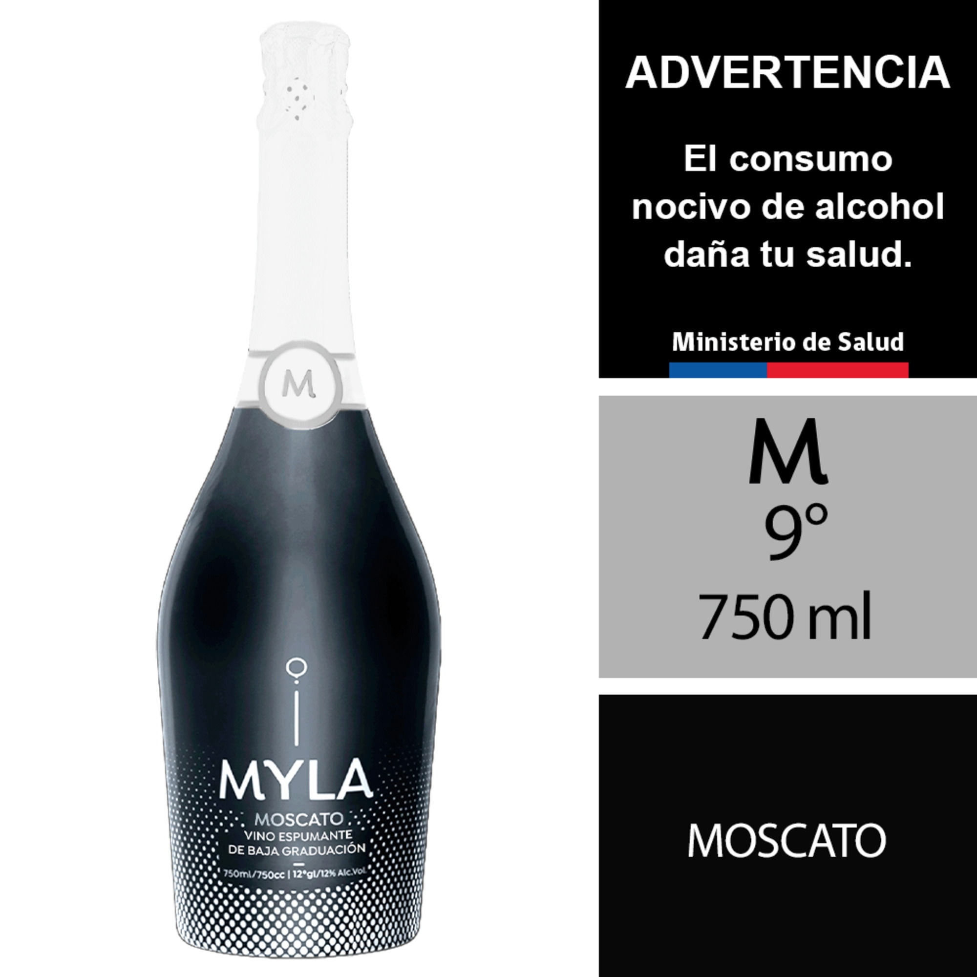 Espumante Moscato 9° Botella 750 ml Myla