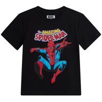 Remera Marvel Spiderman Avengers Niños 3T Manga Corta Negra