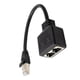 thumbnail image 1 of Lan Ethernet Splitter Negro A Adaptador De Red Computadora Uno A Dos, 1 of 5
