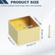 thumbnail image 2 of Uxcell 2 piezas de cubierta de pie de muebles de latón, almohadillas cuadradas de muebles de 1.65 x 1.77 x 1.18 pulgadas, cubierta de pierna dorada, protector de piso para silla, mesa, sofá, cama, 2 of 6