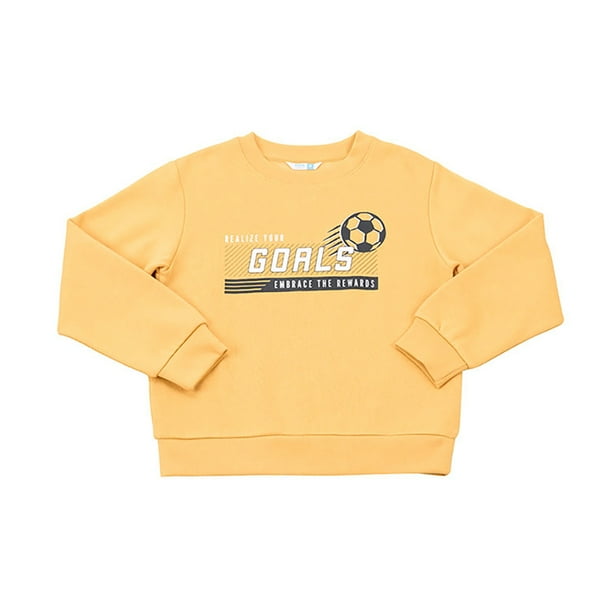 Poleron Niño Kids Pullover Mostaza Corona