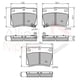 thumbnail image 2 of Pastillas Freno para auto Mitsubishi Montero Sport 2015-2021 Trasero, 2 of 4