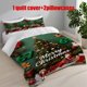 thumbnail image 1 of 3pcs Christmas Tree Decoration Warm Scene Themed Printed Bedding Set Duvet Cover and Pillowcases, 1 of 5