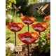 thumbnail image 1 of Estacas jardín flor metal hechas mano baño pájaros estación riego abejas 61cm mariposa, 1 of 7
