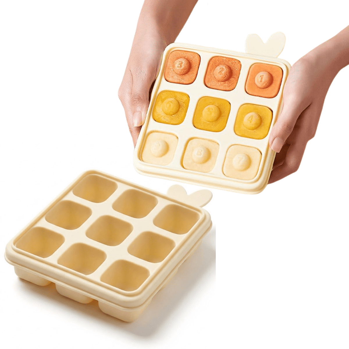 Genérica - Cubeta Molde De Silicona Con Tapa Para Hielo Alimentos