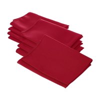 Servilletas De Tela La Linen Polipopelina, Paquete De 10 Unidades, 45 X 45 Cm, Color Rojo