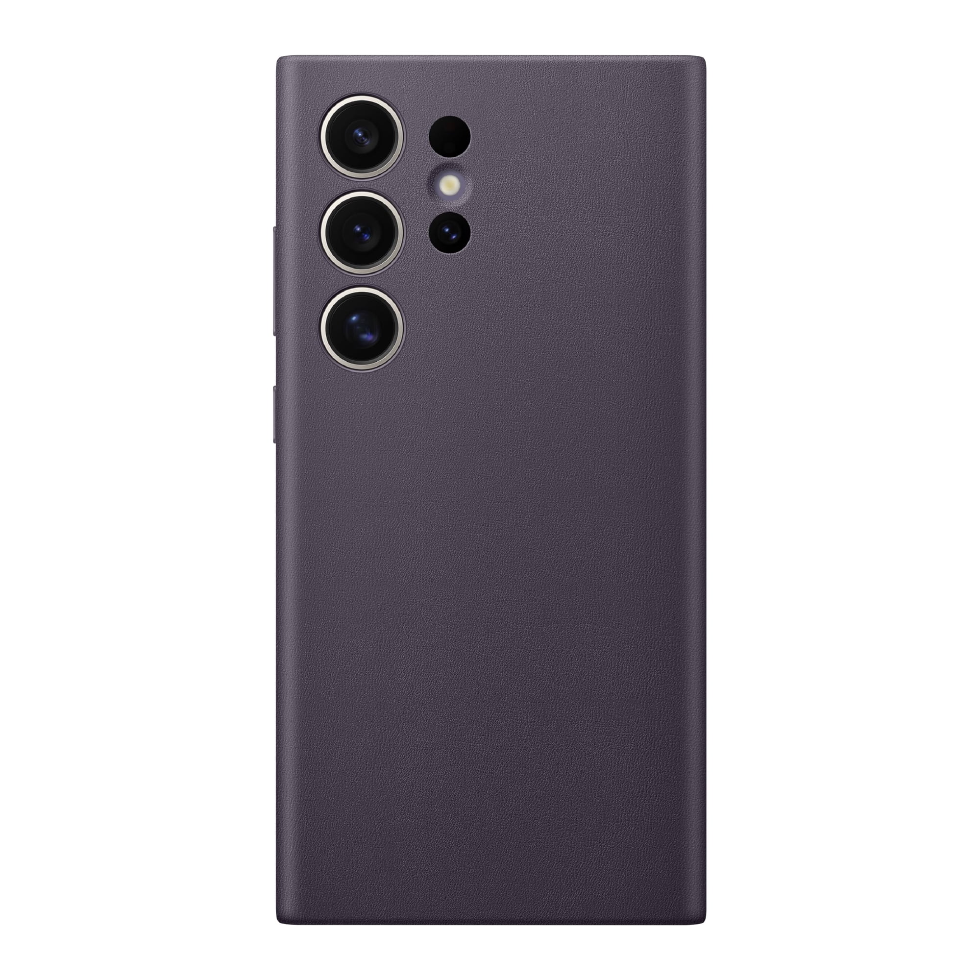 Funda Para Teléfono Samsung Galaxy S24 De Piel Ultra Vegana Violeta Oscuro