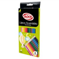 Adix - Lápices De Madera Triangular Acuarelable 12 Colores