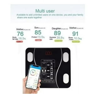 Genérico - Báscula De Baño Digital Inteligente Bluetooth Para Grasa