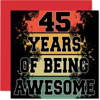 Tarjeta De Cumpleaños Stuff4 45Th Being Awesome Para Mujer Y Hombre