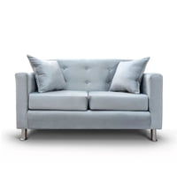 Nevi Express - Sofá 2 Cuerpos Francia Felpa Color Gris